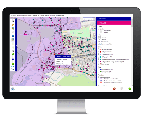 Logiciel de sectorisation scolaire du Meurthe-et-Moselle 